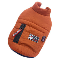 HKM-2254909 Cozy Cotton Dog Vest in Grey and Orange - Available in Sizes S to 2XL