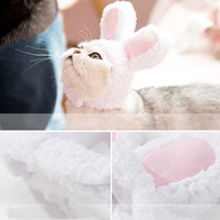 HKM-2255293 Warm Rabbit Ears Pet Hat for Dogs and Cats - Adjustable Cosplay Costume for Winter Parties