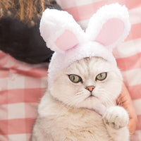 HKM-2255293 Warm Rabbit Ears Pet Hat for Dogs and Cats - Adjustable Cosplay Costume for Winter Parties
