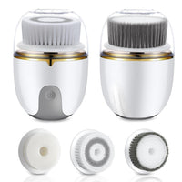 HKM-225619 Electric Cleansing Brush with Interchangeable Heads for Deep Skin Cleaning and Makeup Removal