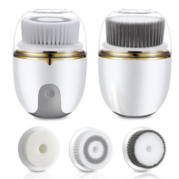 HKM-225619 Electric Cleansing Brush with Interchangeable Heads for Deep Skin Cleaning and Makeup Removal