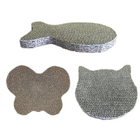 HKM-2256445 Corrugated Paper Scratcher Cat Toy - Fish, Butterfly, Cat Head Designs