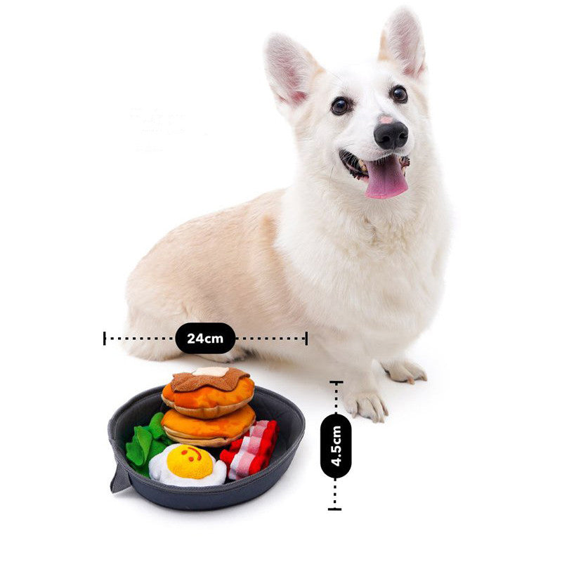 HKM-2257085 Breakfast Pot Pet Vocal Toys for Interactive Play and Food Hiding