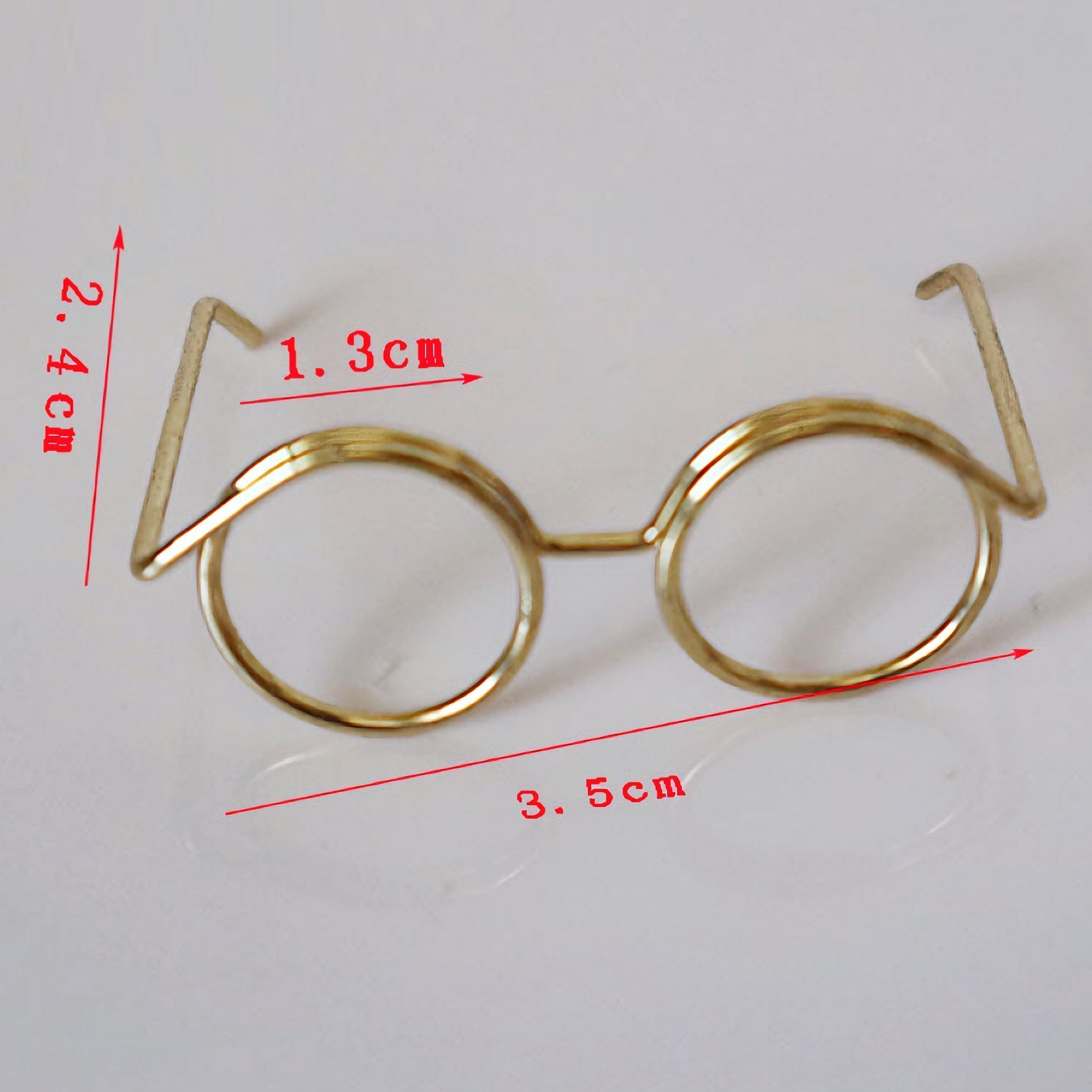 HKM-2257853 Mini Glasses Frame DIY Ornament Accessories - Metal Eyes Design, Available in Various Colors and Patterns
