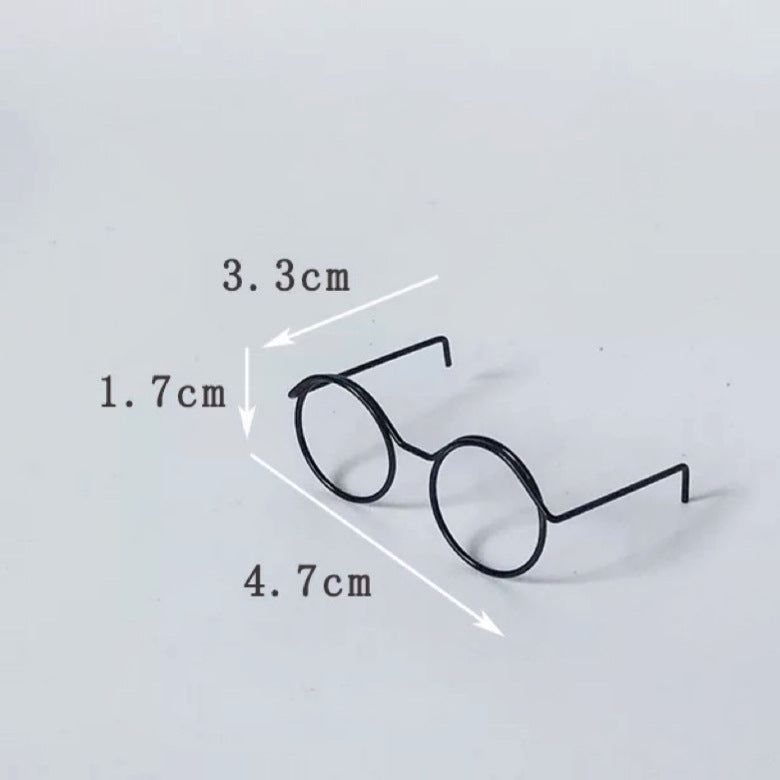 HKM-2257853 Mini Glasses Frame DIY Ornament Accessories - Metal Eyes Design, Available in Various Colors and Patterns
