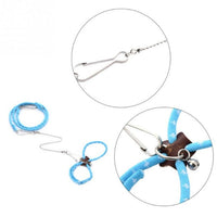 HKM-2260029 Adjustable Nylon Training Traction Rope for Hamsters with Soft Comfort and Bell