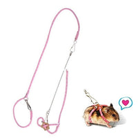 HKM-2260029 Adjustable Nylon Training Traction Rope for Hamsters with Soft Comfort and Bell