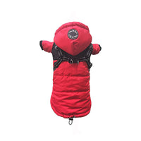 HKM-2260669 Hooded Waterproof Warm Pet Dog Jacket in Blue, Gray, Red, and Pink - Sizes S to 2XL