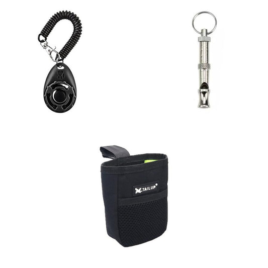 HKM-226067 Interactive Dog Training Accessories Set - Includes Whistle, Clicker, Frisbees, and Balls