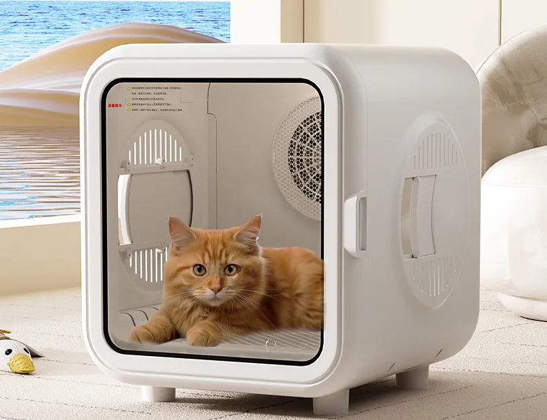 HKM-226131 Automatic Pet Hair Dryer Box with Speech Control and Temperature Regulation for Cats and Small Dogs