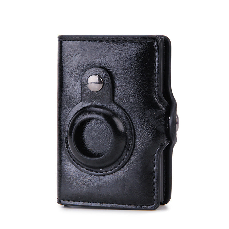HKM-226131 Men's Short PU Leather Card Holder with Banknote Clip and Card Slots