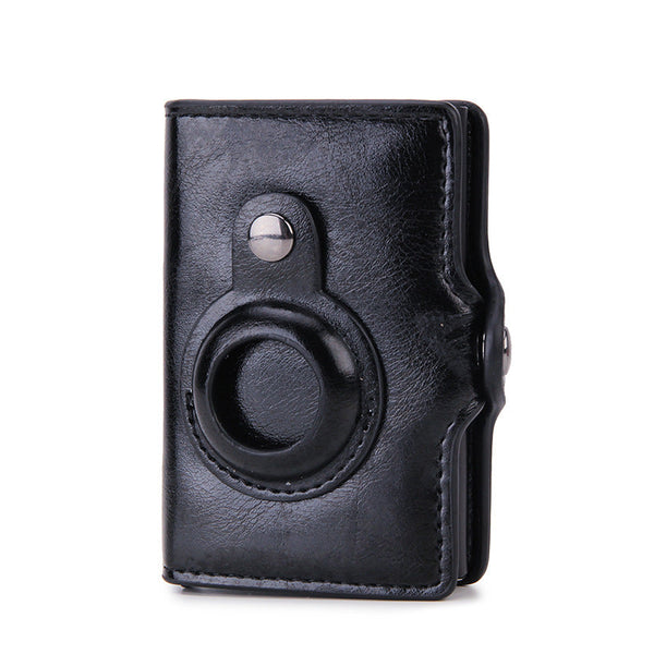 HKM-226131 Men's Short PU Leather Card Holder with Banknote Clip and Card Slots