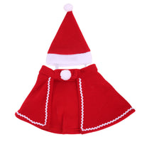HKM-2262589 Pet Cloak and Hat Set in Red - Stylish Costume for Dogs