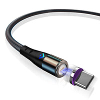 HKM-226259 Magnetic 3-in-1 Data Cable with 7Pin Design for Fast Charging and Compatibility with Android, Apple, and TYPE-C Devices