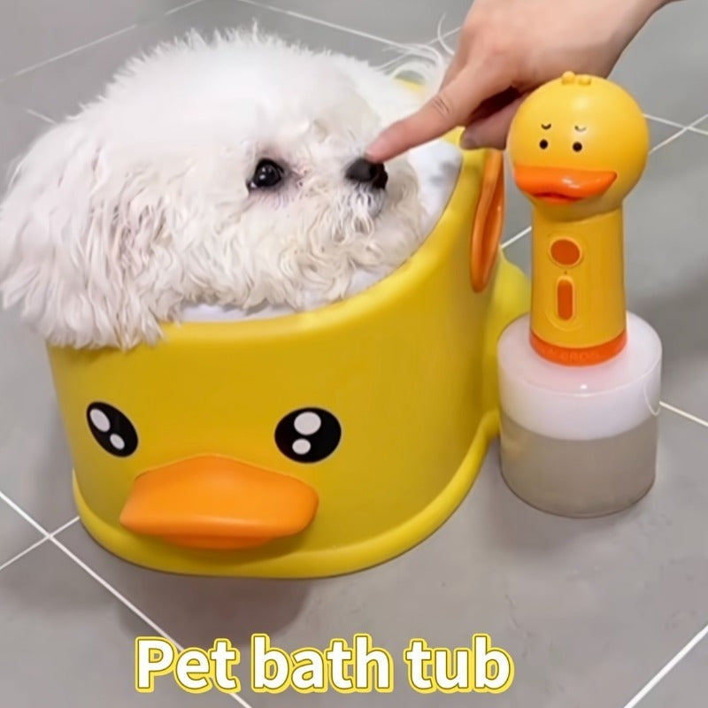 HKM-2263485 Duck-Shaped PVC Bathtub for Easy Pet Bathing – No Electricity Required, Sustainable & Space-Saving Design
