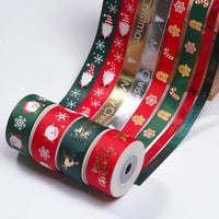 HKM-226643 Polyester Christmas Ribbon for DIY Crafts, Clothing, and Home Decor - 10 or 100 Yards