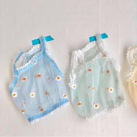 HKM-2266557 Summer Mesh Embroidery Pet Dress for Small Dogs - Soft and Breathable Clothing in Pink, Blue, Yellow, Green