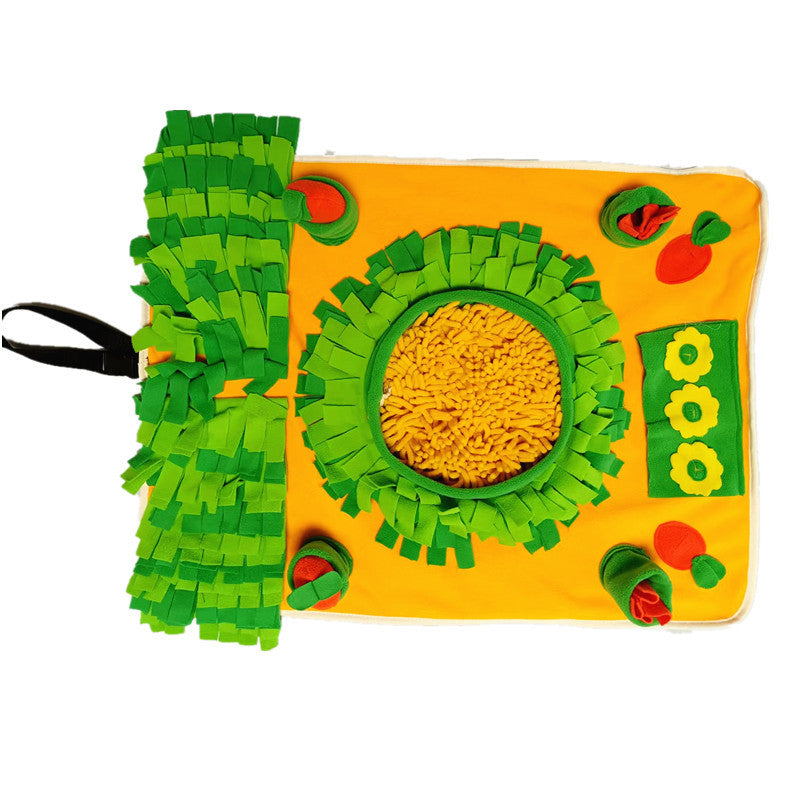 HKM-2266813 Sniff Pad for Dogs - Fleece Olfactory Play Mat with Radish Toy, 60 x 80cm