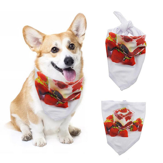 HKM-226771 Pet Saliva Towel Triangle Scarf for Heat Transfer Printing - Polyester, Sizes S to XL