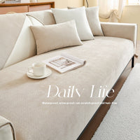 HKM-226771 Waterproof Non-Slip Sofa Cushion Cover in Solid Colors - Various Sizes Available