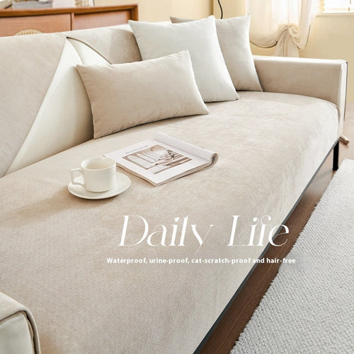 HKM-226771 Waterproof Non-Slip Sofa Cushion Cover in Solid Colors - Various Sizes Available