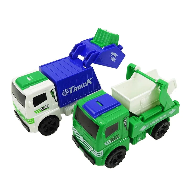 HKM-226835 Miniature Friction Toy Garbage Truck for Kids - 7 x 14 x 8 CM Size