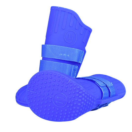 HKM-2268605 Waterproof High-Tube Dog Shoes for Medium and Large Breeds - Silicone with Velcro