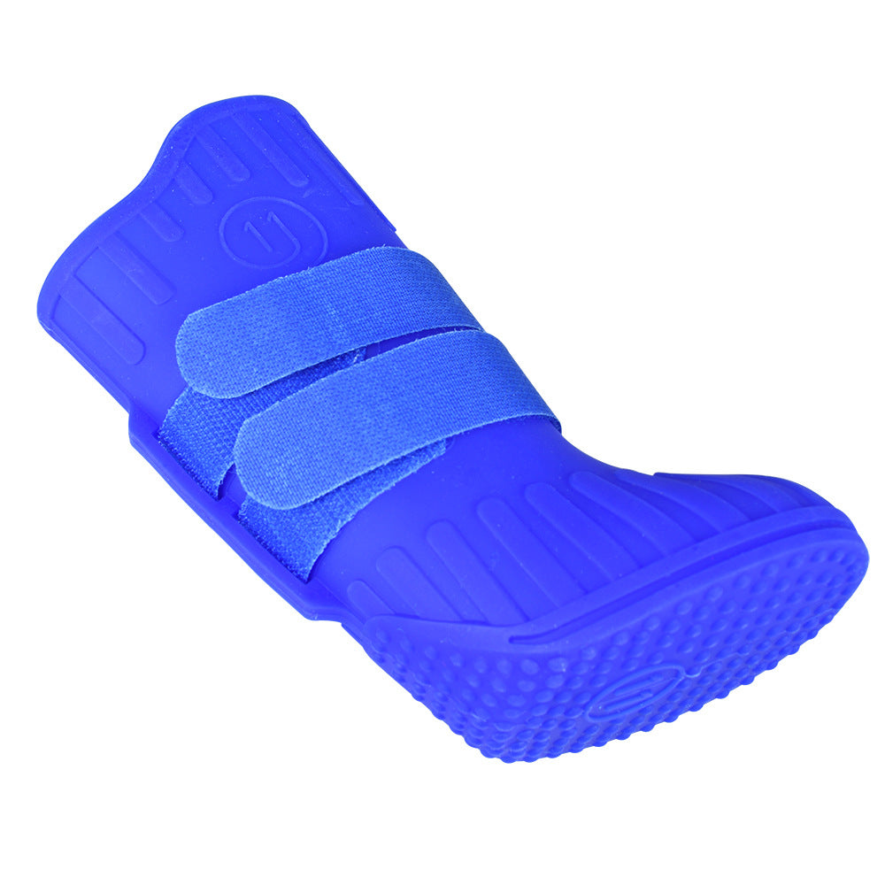 HKM-2268605 Waterproof High-Tube Dog Shoes for Medium and Large Breeds - Silicone with Velcro