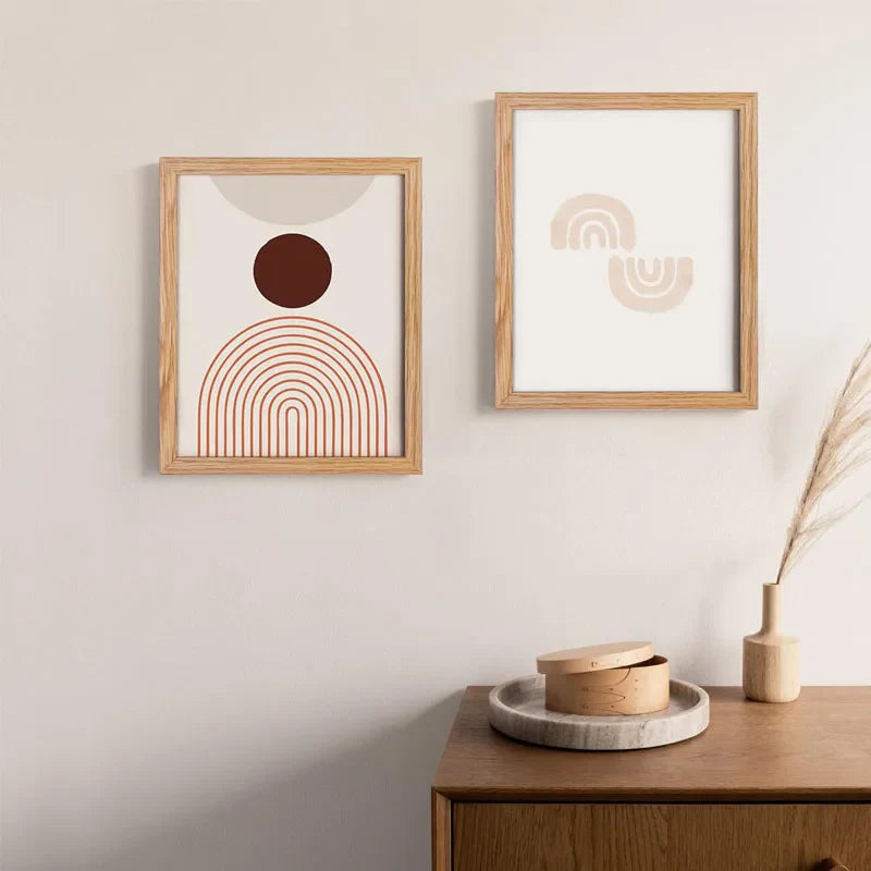 HKM-226899 Solid Oak Wood 8x10 Photo Frame for Wall and Tabletop Display