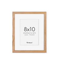 HKM-226899 Solid Oak Wood 8x10 Photo Frame for Wall and Tabletop Display