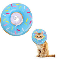 HKM-2269373 Cat Soft Ring Headgear - Cute Donut Pattern in Blue and Light Blue, Cotton Flannel & PP Cotton/Nylon - Multiple Sizes Available