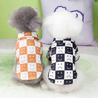 HKM-2270141 Casual Checkered Dog Shirt for All Sizes in Black and Brown