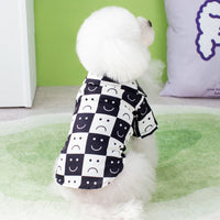 HKM-2270141 Casual Checkered Dog Shirt for All Sizes in Black and Brown