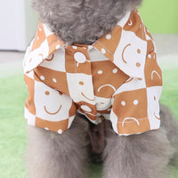 HKM-2270141 Casual Checkered Dog Shirt for All Sizes in Black and Brown