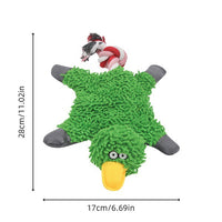 HKM-2271421 Microfiber Standing Duck Plush Toy for Dogs - Bite-Resistant Pet Plaything in Orange, Green, or Pink