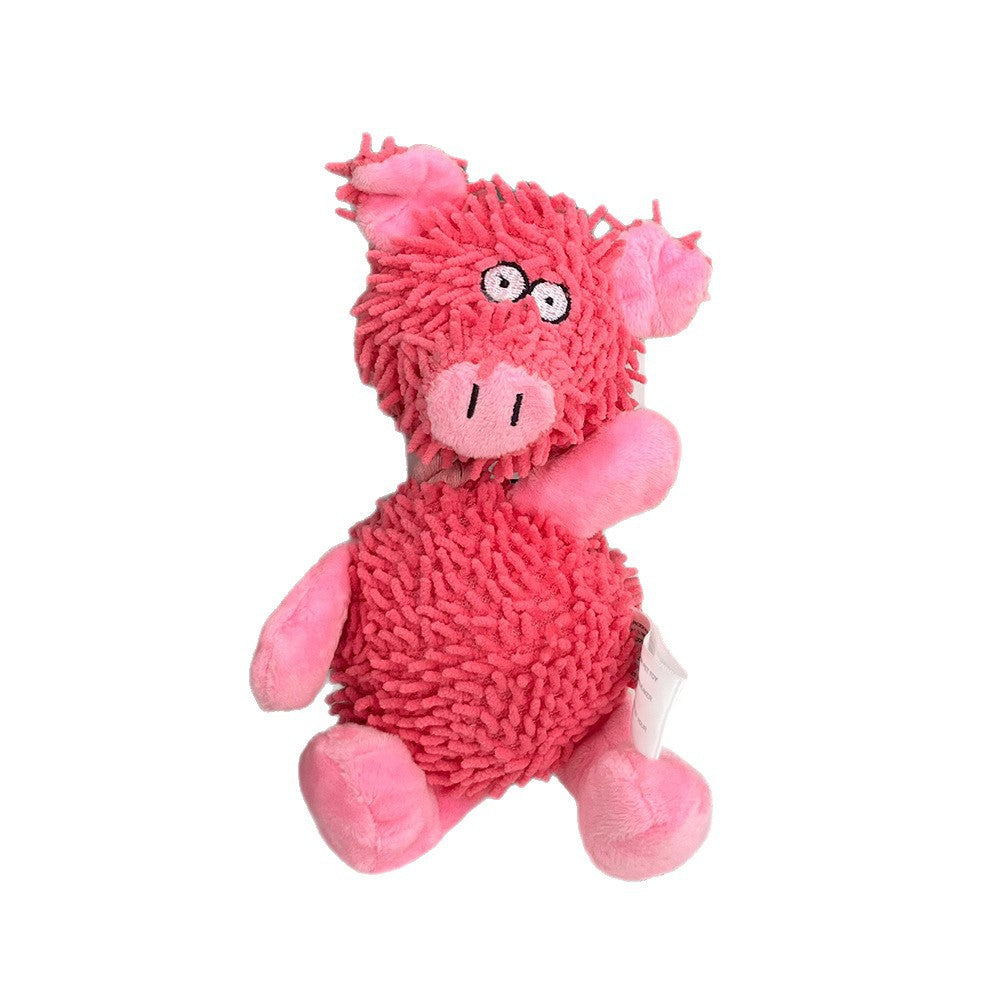 HKM-2271421 Microfiber Standing Duck Plush Toy for Dogs - Bite-Resistant Pet Plaything in Orange, Green, or Pink