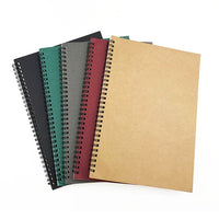 HKM-227155 B5 Kraft Paper Spiral Bound Notebook with 200 Pages