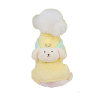 HKM-2272317 Fluffy Dog Jacket for Small Dogs - Four-Legged Coat in Yellow, Pink, and Green