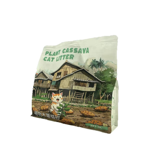 HKM-2273213 Bitter Cassava Cat Litter - Dust-Free, Deodorizing, 100% Natural, 1.25kg & 2kg Options