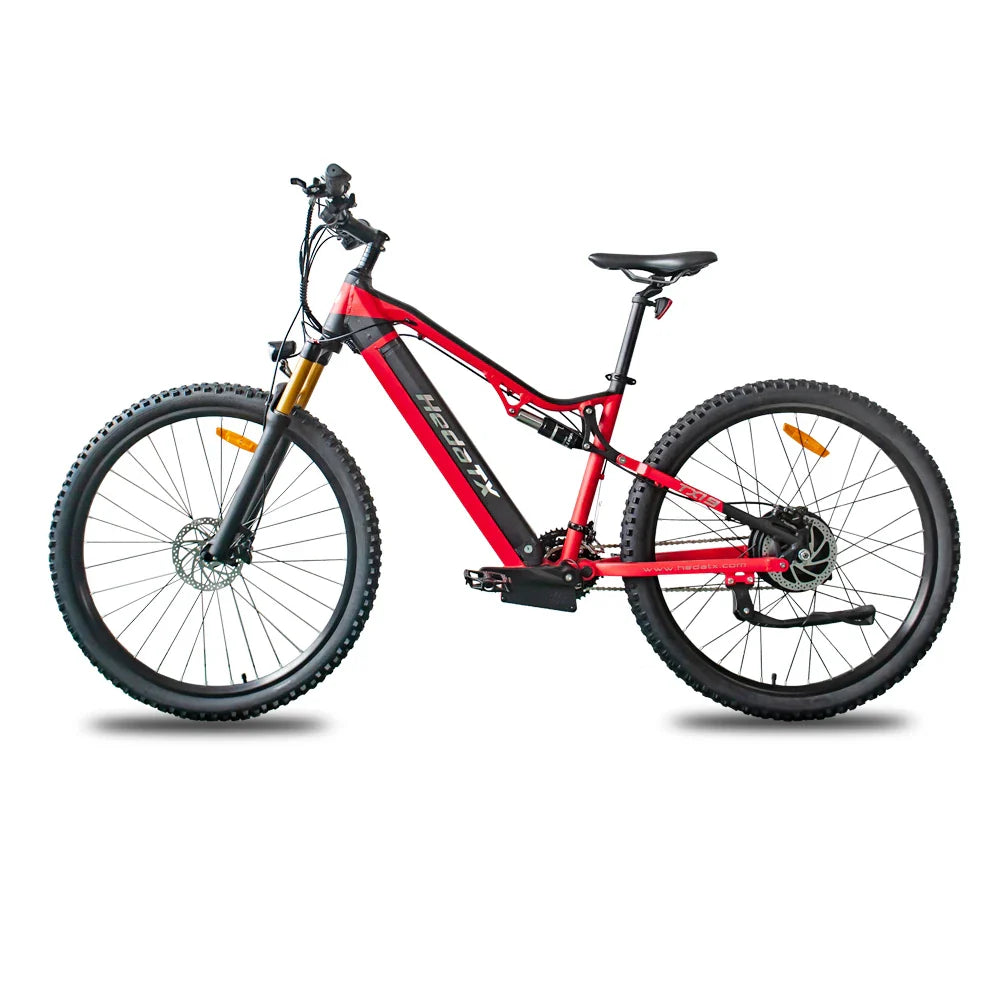 HKM-227347 1000W Mountain Electric Bicycle with LCD Display, 27-Speed Gears, and Hydraulic Disc Brakes