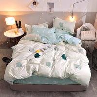 HKM-227347 Cotton Blend Bed Set with Reactive Printing and Plain Weave Design