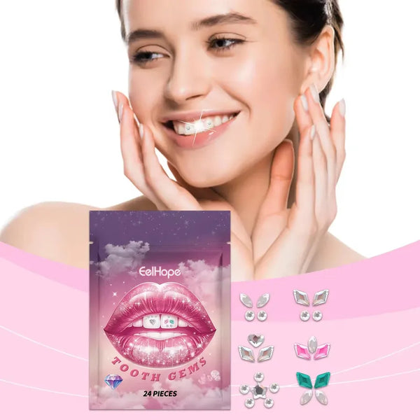 HKM-227347 Premium Tooth Gem Kit with Curing Light and Adhesive - Complete Set for Sparkling Smiles