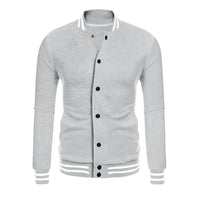 HKM-227411 Men's Customized Baseball Jacket Varsity Messenger With Buttoned Lapel Jacket Bombardment Lightweight Men's Jacket