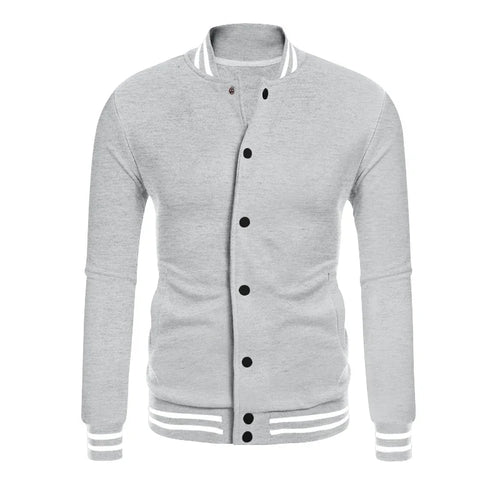 HKM-227411 Men's Customized Baseball Jacket Varsity Messenger With Buttoned Lapel Jacket Bombardment Lightweight Men's Jacket