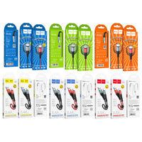 HKM-227411 Nylon Braided Fast Charging Data Cable for Apple and Android Devices - 0.25m & 1m Length Options