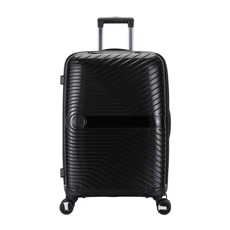 HKM-227411 PP Luggage Set - 3 Waterproof Hard Shell Travel Suitcases in 20'', 24'', and 28'' Sizes