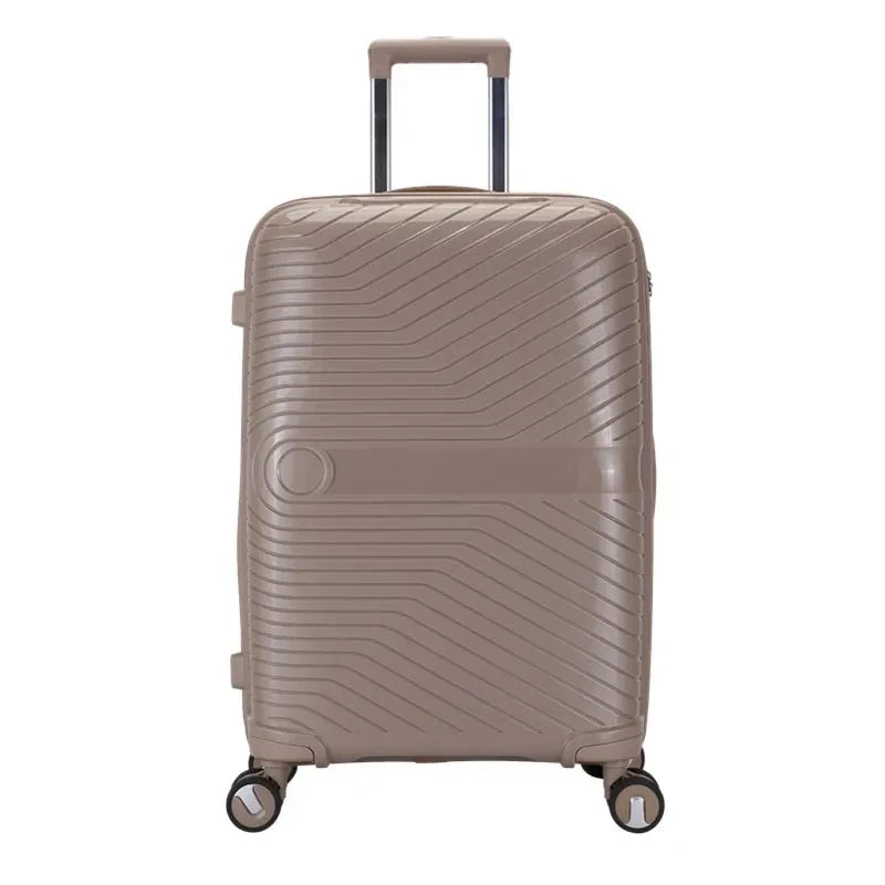 HKM-227411 PP Luggage Set - 3 Waterproof Hard Shell Travel Suitcases in 20'', 24'', and 28'' Sizes