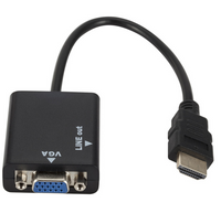 HKM-227539 HDMI to VGA High Definition Adapter with Audio Support for Clear Display