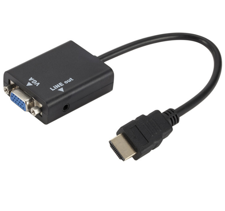 HKM-227539 HDMI to VGA High Definition Adapter with Audio Support for Clear Display