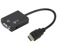 HKM-227539 HDMI to VGA High Definition Adapter with Audio Support for Clear Display